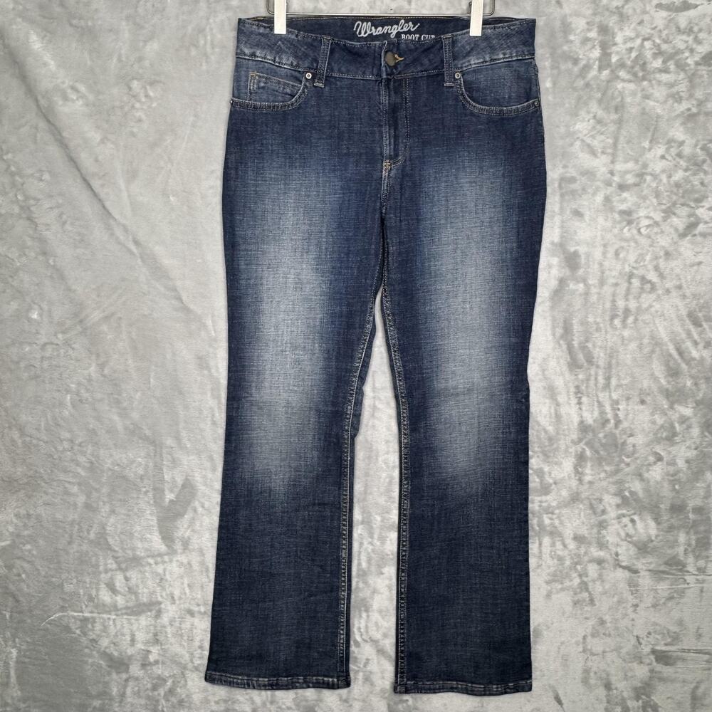 Wrangler Jeans Womens 11x32 Blue Boot Cut Stretch Denim Mid Rise Classic Fit